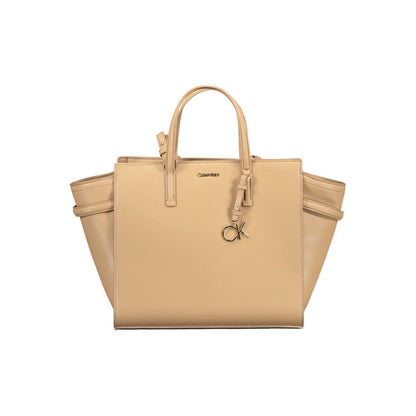 Calvin Klein Beige Polyester Women Handbag