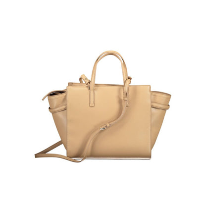 Calvin Klein Beige Polyester Damen Handtasche