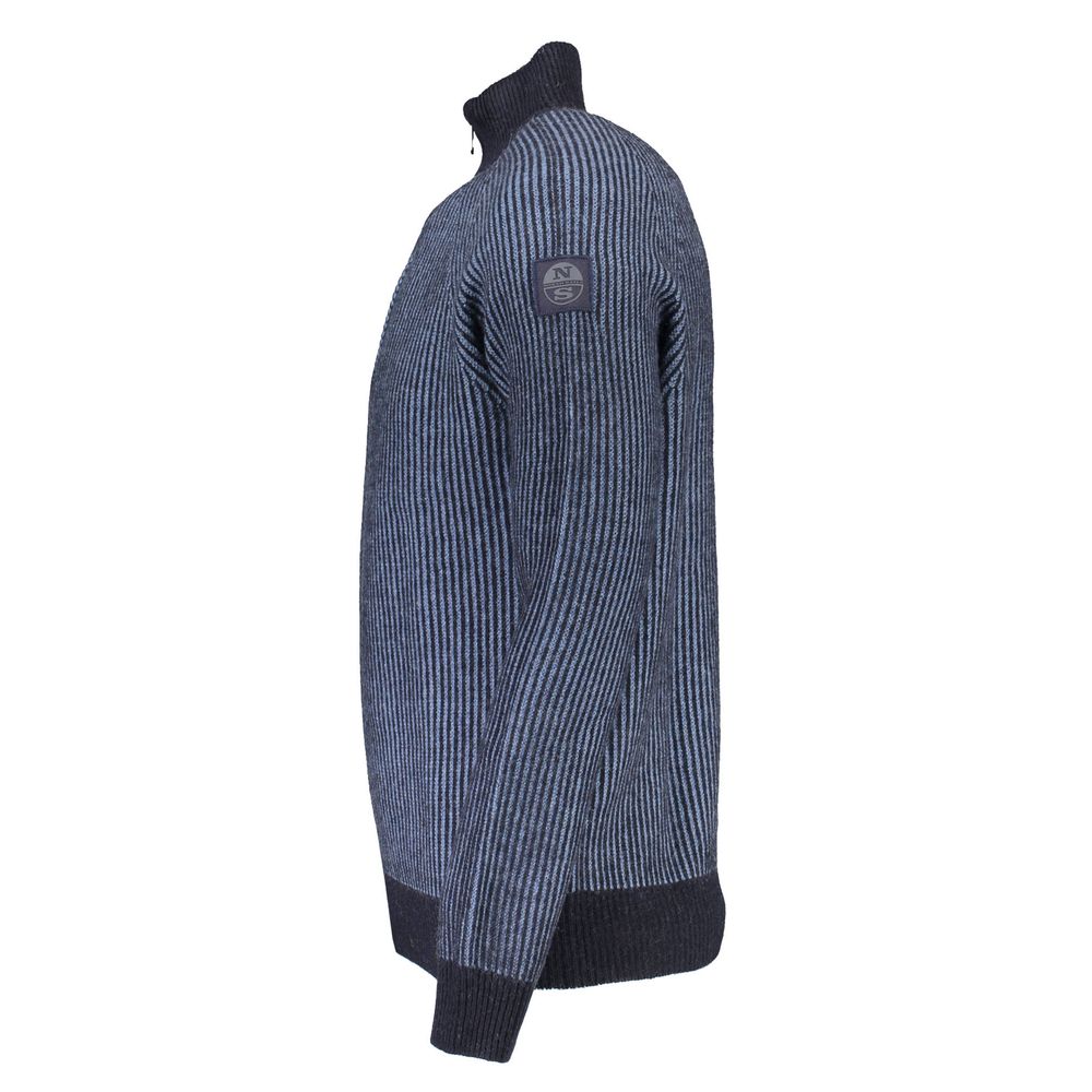 North Sails Blue Wool Men Sweater