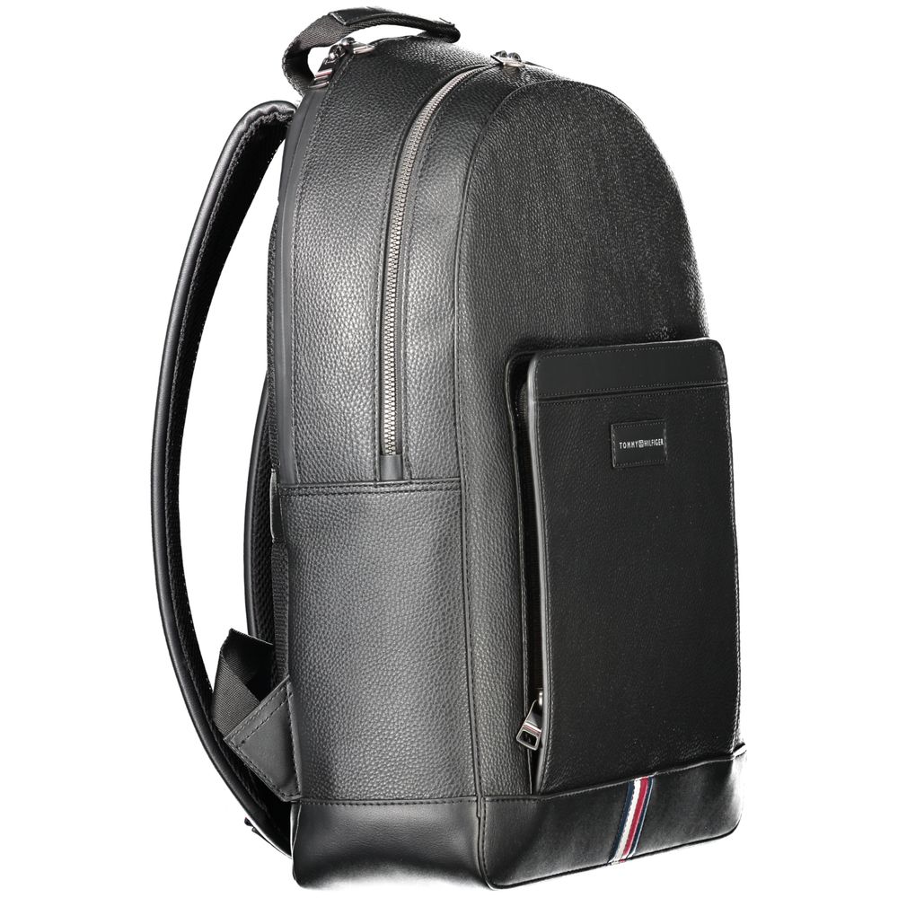 Tommy Hilfiger Black Polyethylene Men Backpack