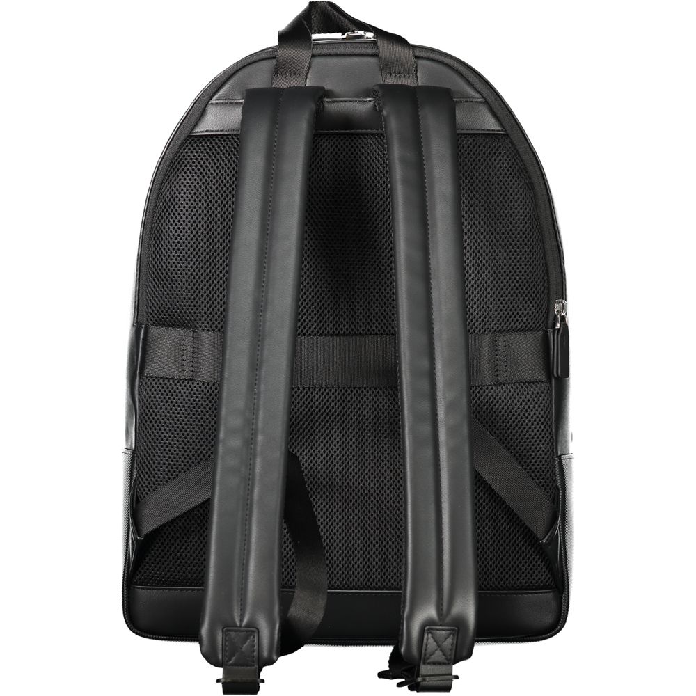 Tommy Hilfiger Black Polyethylene Men Backpack