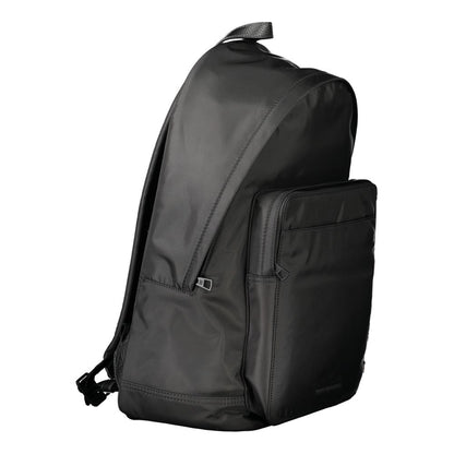 Tommy Hilfiger Black Polyester Men Backpack