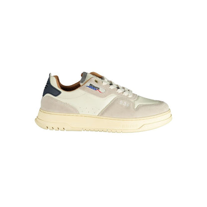 Blauer White Polyethylene Men Sneaker