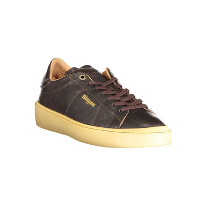 Blauer Brown Leather Men Sneaker