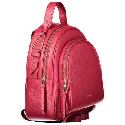 Coccinelle Red Leather Women Backpack