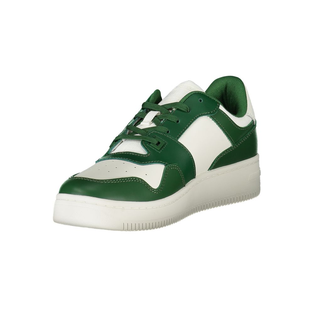 Tommy Hilfiger Green Leather Men Sneaker