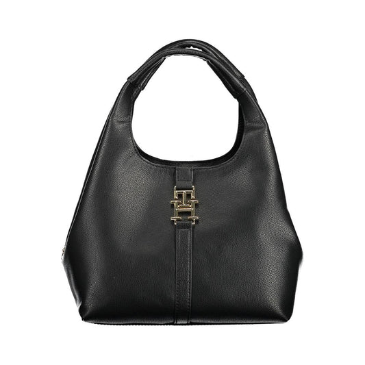 Tommy Hilfiger – Schwarze Handtasche aus Polyethylen für Damen