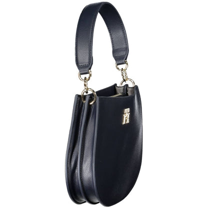 Tommy Hilfiger – Blaue Handtasche aus Polyester für Damen