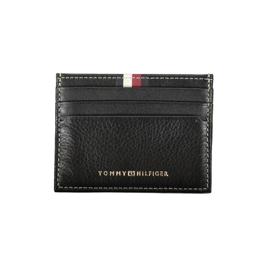 Tommy Hilfiger – Schwarze Leder-Geldbörse für Herren