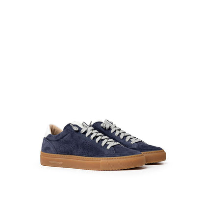 P448 Blauer Ledersneaker