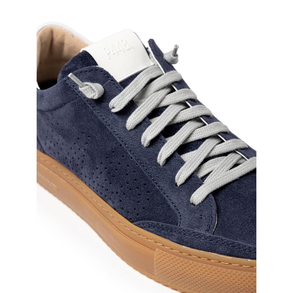 P448 Blauer Ledersneaker