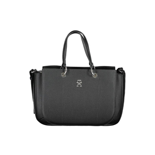 Tommy Hilfiger – Schwarze Handtasche aus Polyethylen für Damen