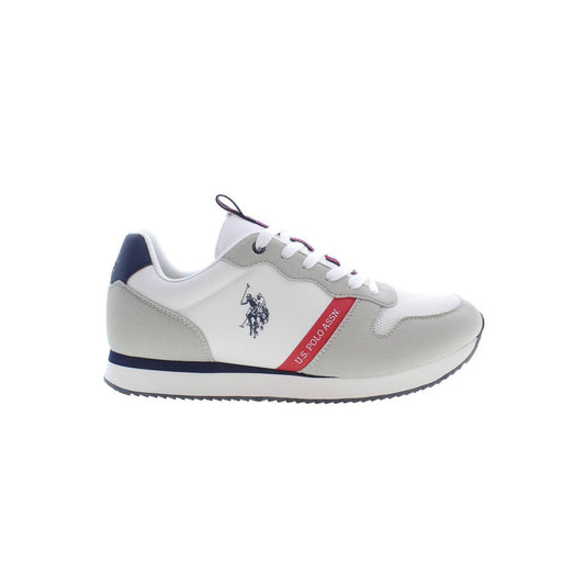 US POLO ASSN. Weißer Polyester-Herren-Sneaker