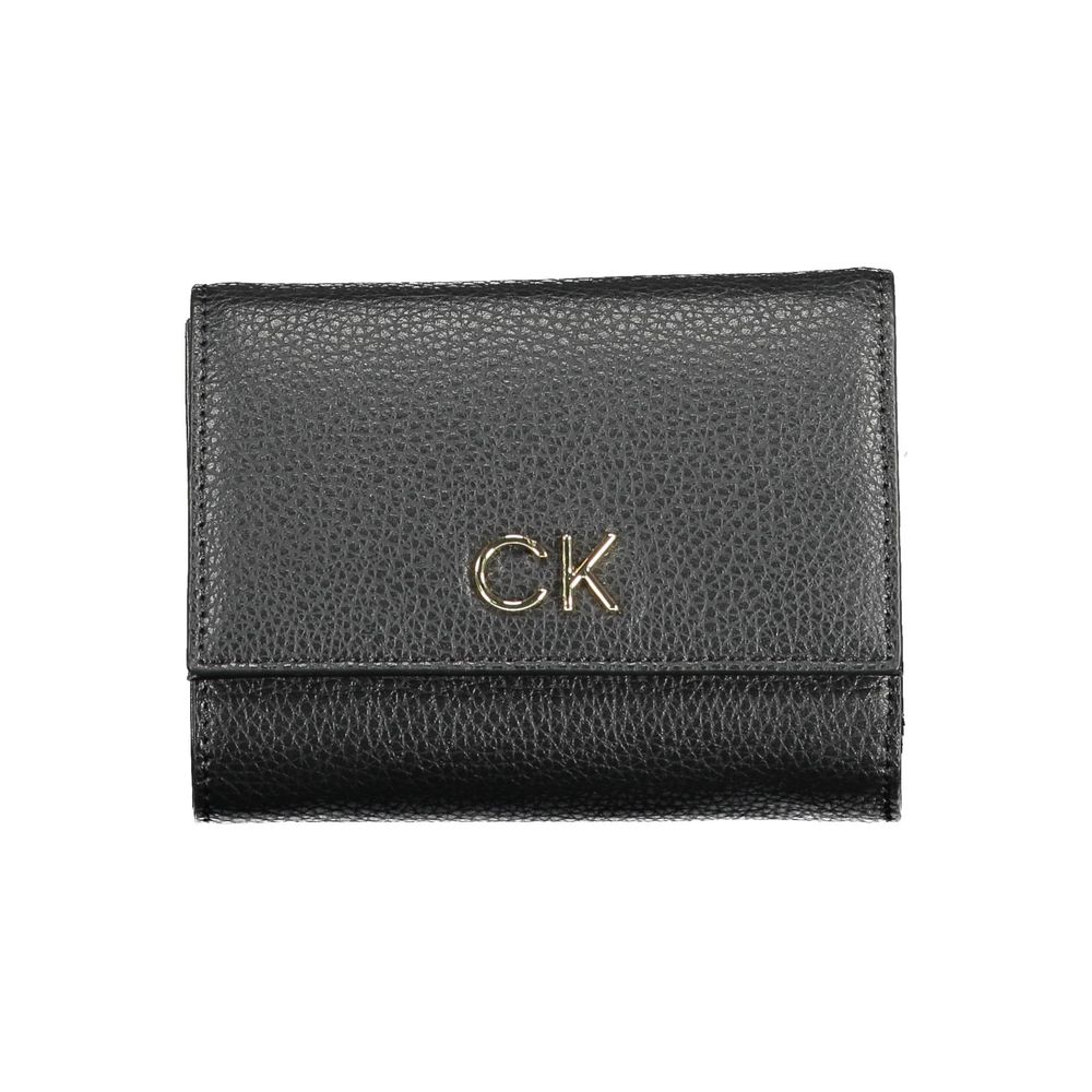 Calvin Klein – Schwarzes Polyethylen-Portemonnaie für Damen