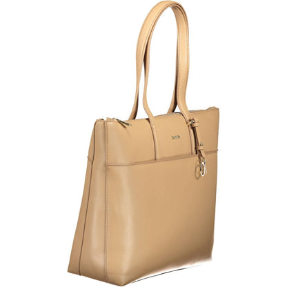 Calvin Klein Beige Polyester Damen Handtasche