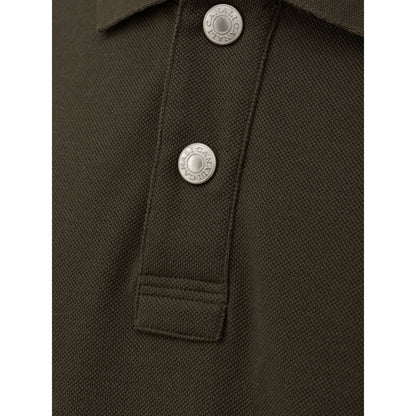 Canali Green Cotton Polo Shirt