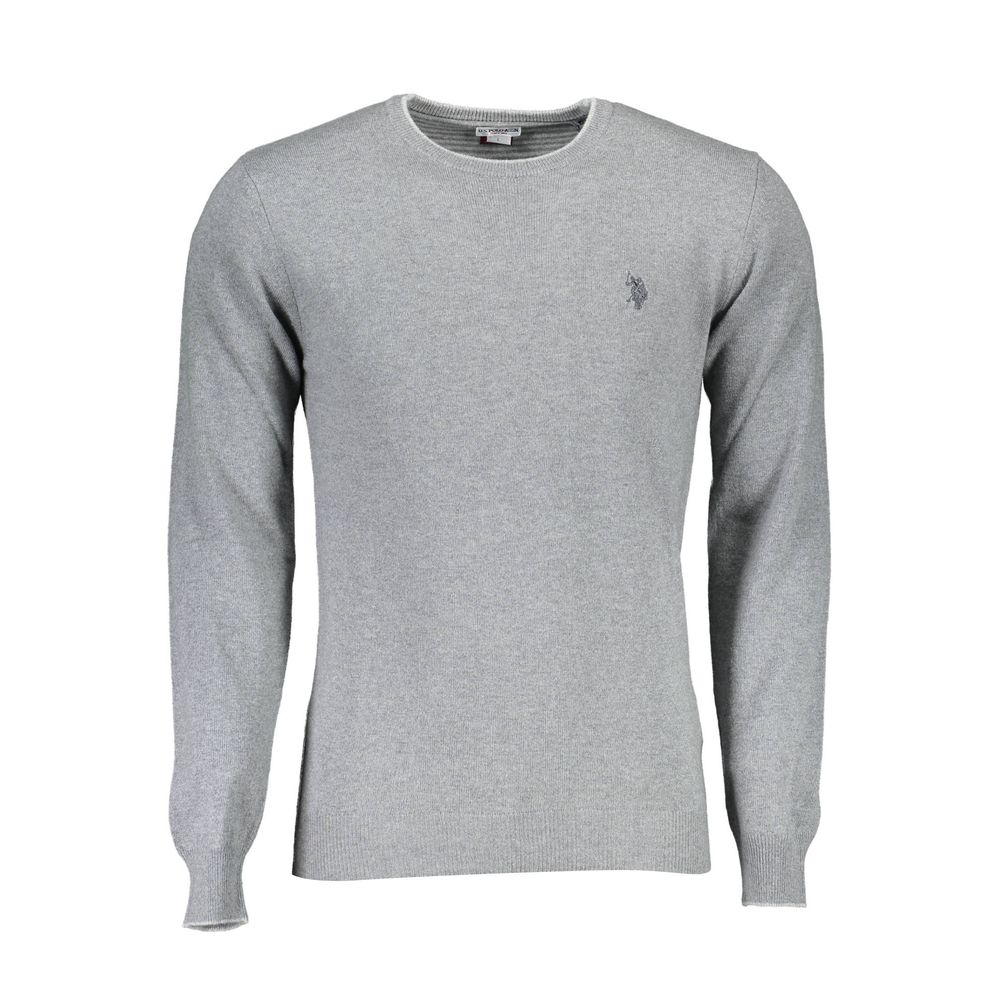 US POLO ASSN. Grauer Wollpullover für Herren