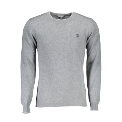 US POLO ASSN. Grauer Wollpullover für Herren