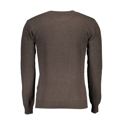 U.S. POLO ASSN. Brown Wool Men Sweater