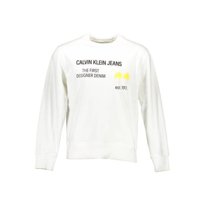 Calvin Klein White Cotton Men Sweater