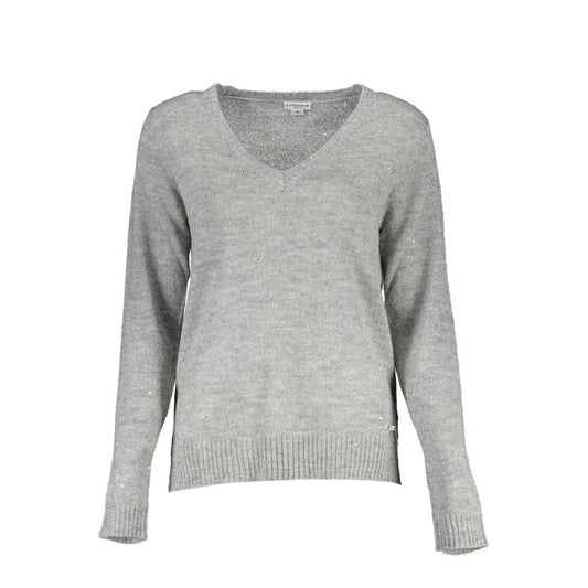 U.S. POLO ASSN. Silver Acrylic Women Sweater