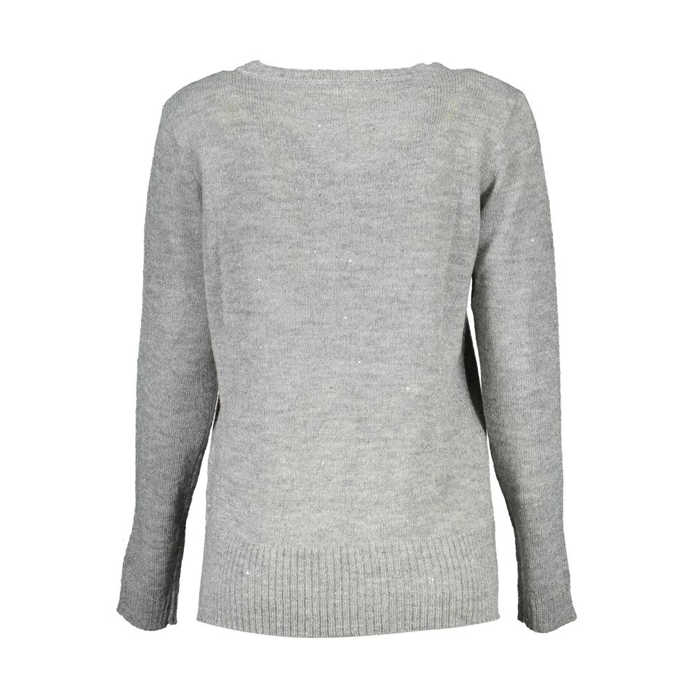 U.S. POLO ASSN. Silver Acrylic Women Sweater