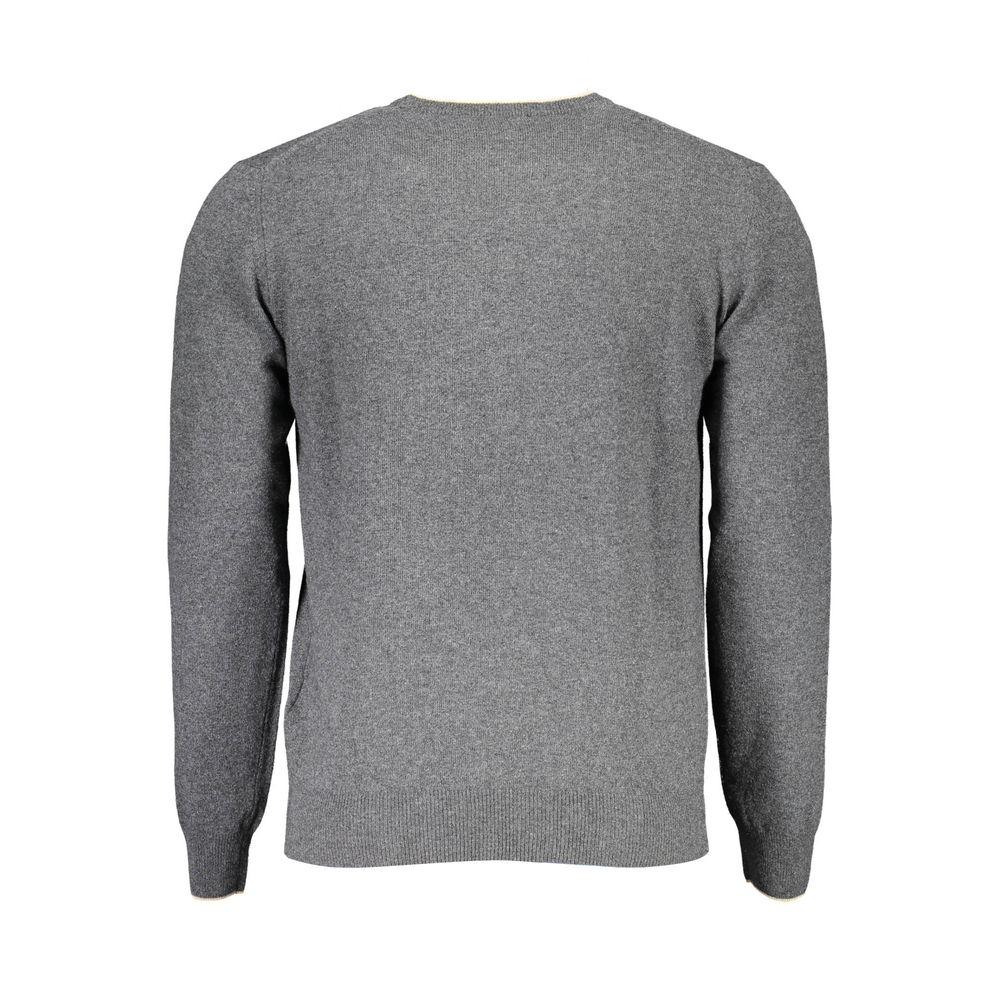 Harmont & Blaine Gray Wool Men Sweater