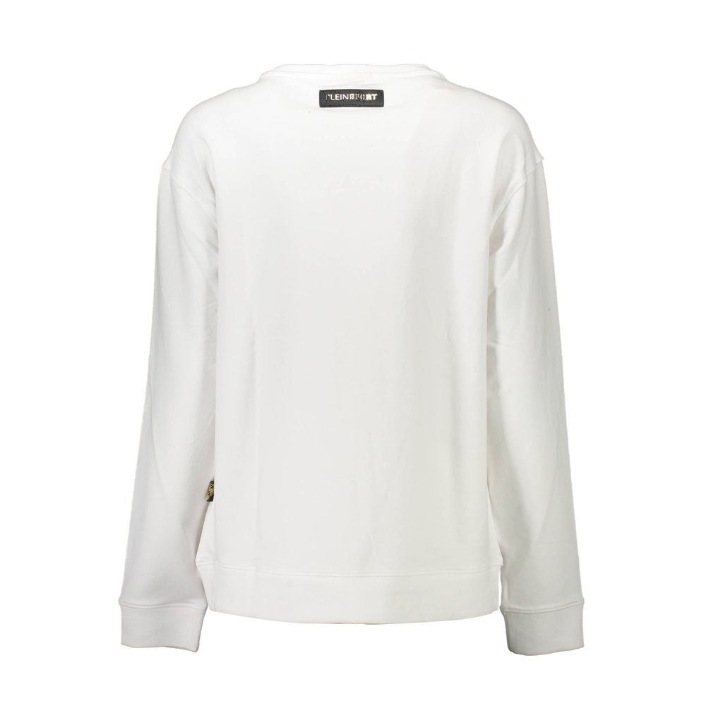 Plein Sport White Cotton Women Sweater