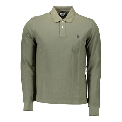 U.S. POLO ASSN. Green Cotton Men Polo Shirt