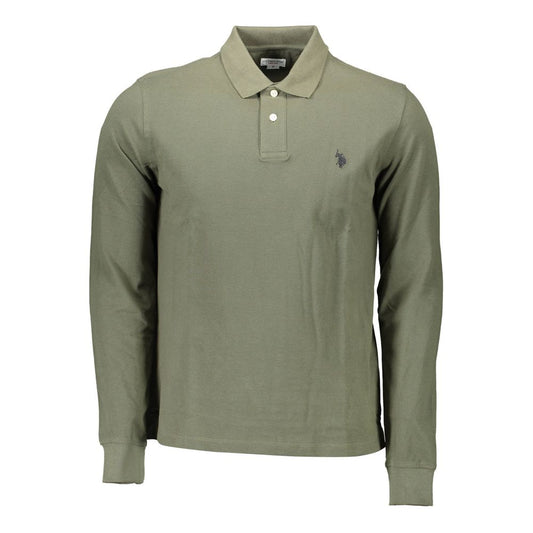 US POLO ASSN. Grünes Poloshirt aus Baumwolle für Herren