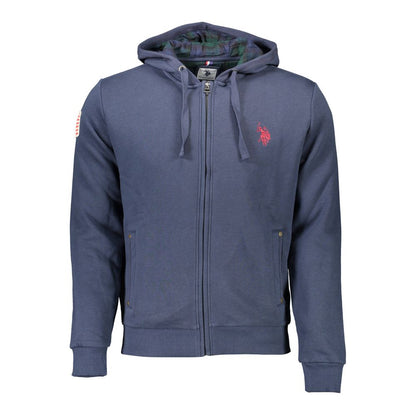 U.S. POLO ASSN. Blue Cotton Mens Hooded Sweater