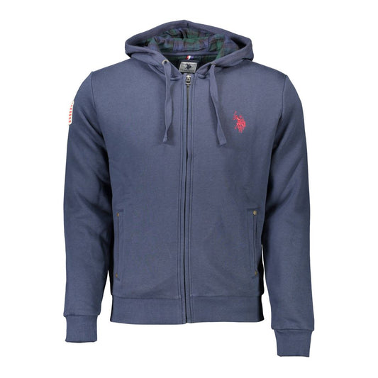 US POLO ASSN. Blauer Kapuzenpullover aus Baumwolle für Herren