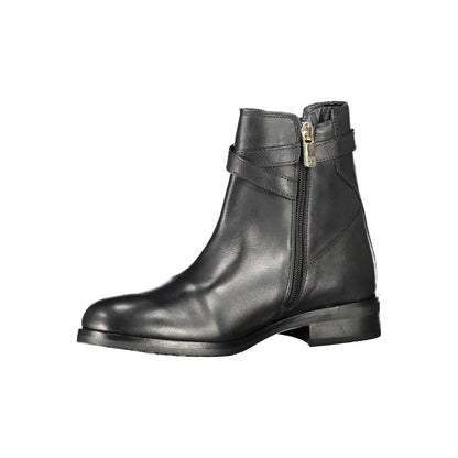 Tommy Hilfiger – Schwarze Lederstiefeletten für Damen