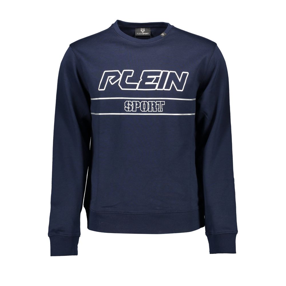 Plein Sport Blue Cotton Men Sweater