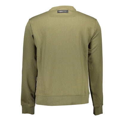 Plein Sport Green Cotton Men Sweater