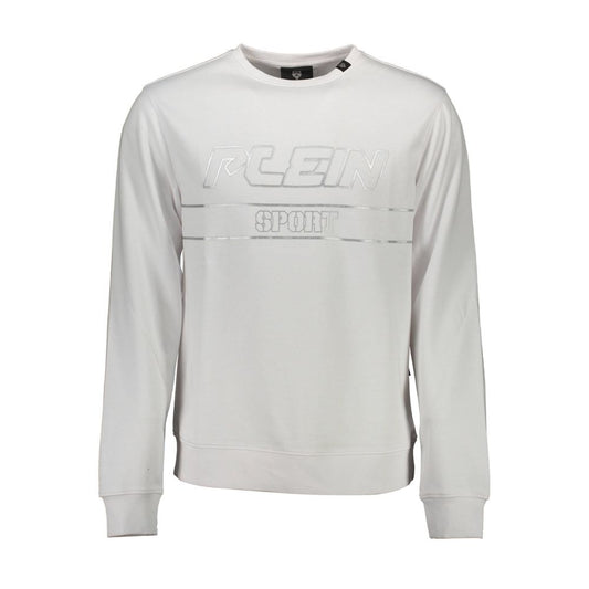 Plein Sport White Cotton Men Sweater