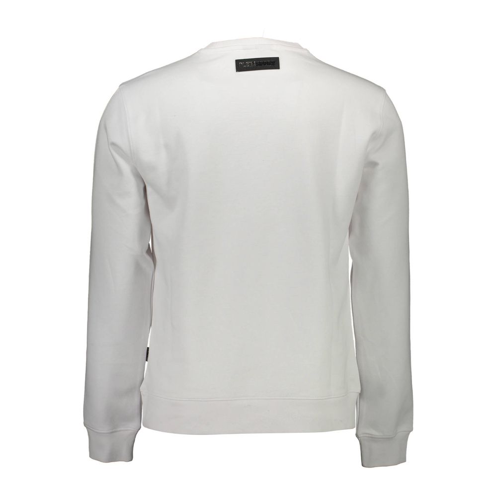 Plein Sport White Cotton Men Sweater