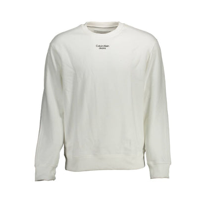 Calvin Klein White Cotton Men Sweater