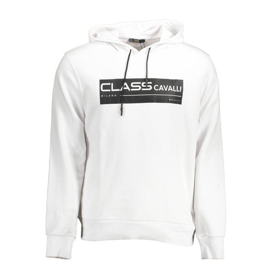 Cavalli Class White Cotton Men Sweater