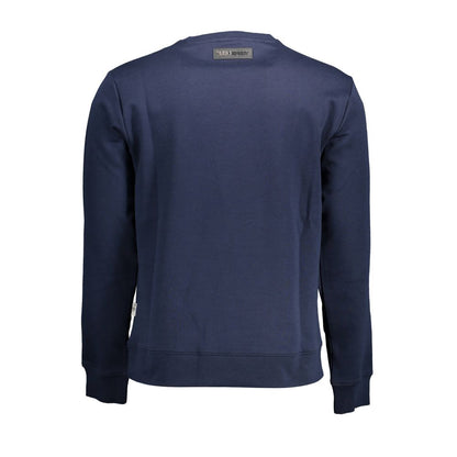 Plein Sport Blue Cotton Men Sweater