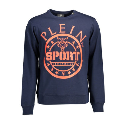 Plein Sport Blue Cotton Men Sweater