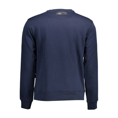 Plein Sport Blue Cotton Men Sweater