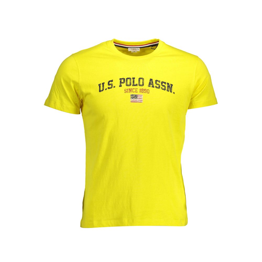 US POLO ASSN. Gelbes Baumwoll-Herren-T-Shirt