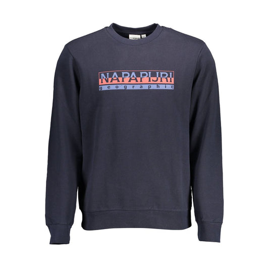 Napapijri Blue Cotton Men Sweater