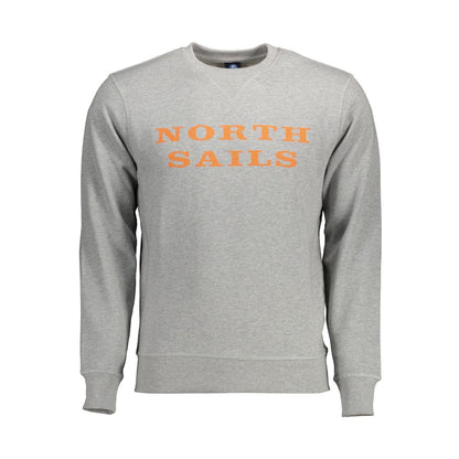 North Sails Gray Cotton Men Sweater