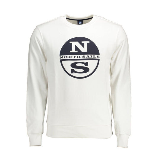 North Sails White Cotton Men Sweater