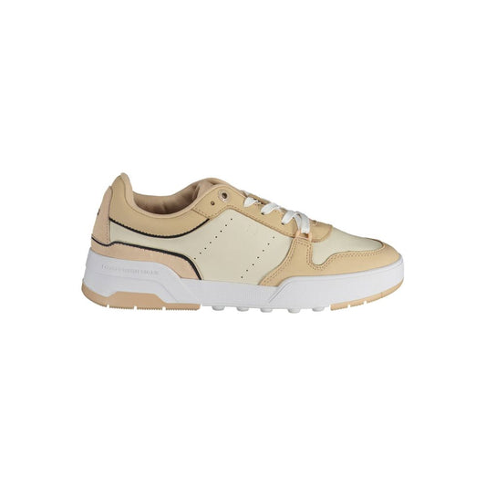 Tommy Hilfiger – Beige Leder-Sneaker für Damen