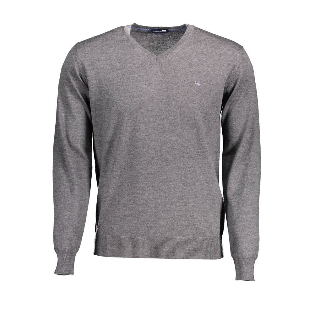 Harmont & Blaine Gray Wool Men Sweater