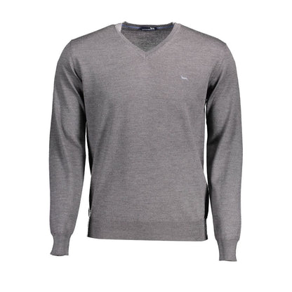 Harmont & Blaine Gray Wool Men Sweater