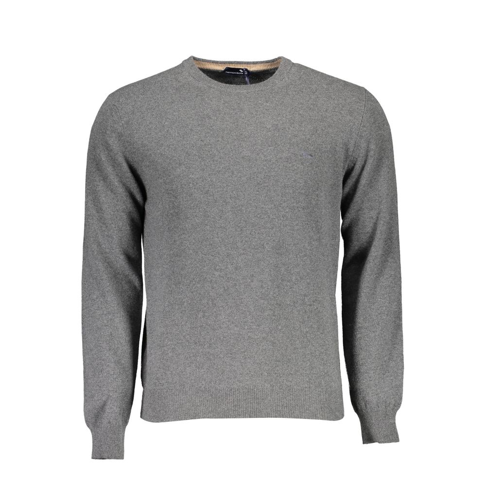 Harmont & Blaine Gray Wool Men Sweater